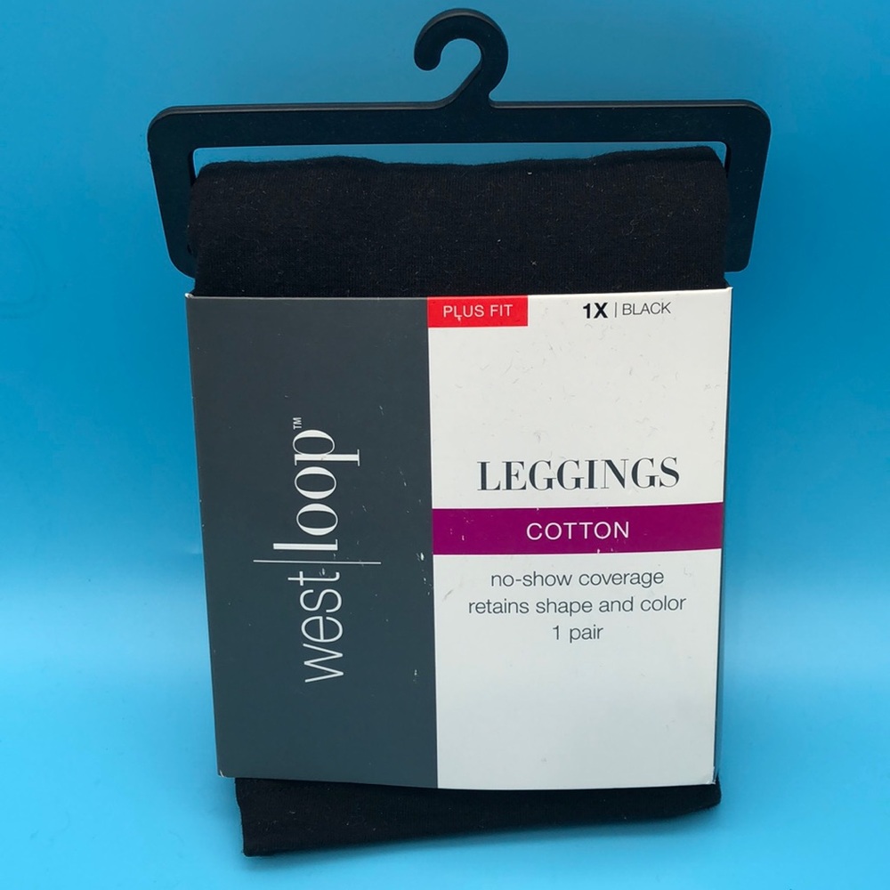 West Loop Cotton Leggings 1X Black